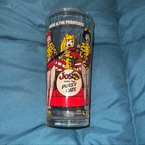 VINTAGE 1977 HANNA-BARBERA JOSIE & THE PUSSYCATS PEPSI COLLECTOR SERIES GLASS